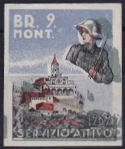 Schweiz Suisse Switzerland Soldatenmarken Eisenbahn Soldier Stamps Railway BR 9 MONT